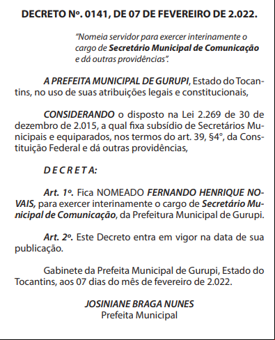 Nomeação de Fernando 