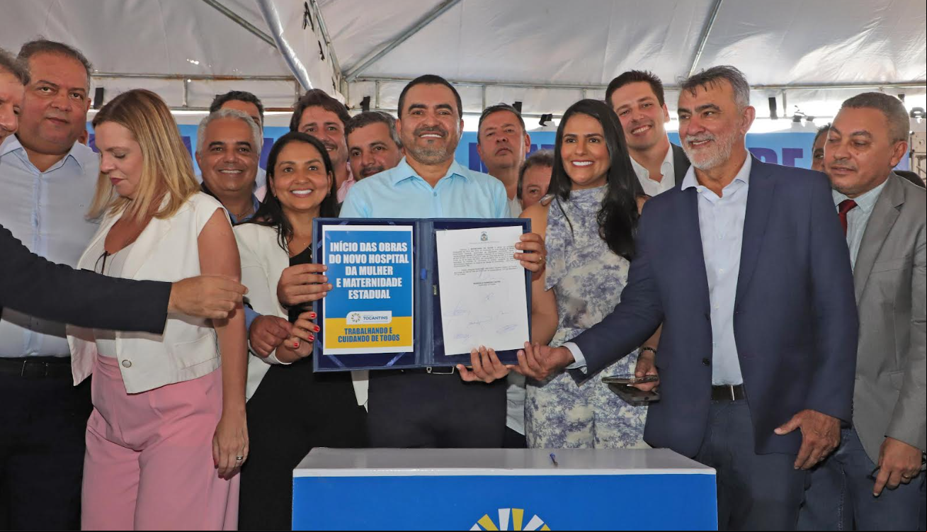 Governador Wanderlei Barbosa assina Ordem de Serviço para o início das obras do Hospital da Mulher e Maternidade Estadual, em Palmas - Foto: Antônio Gonçalves